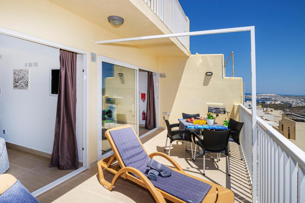 Summer Breeze Apartment With Terrace With Panoramic Views - By Getawaysmalta Мелліха Екстер'єр фото